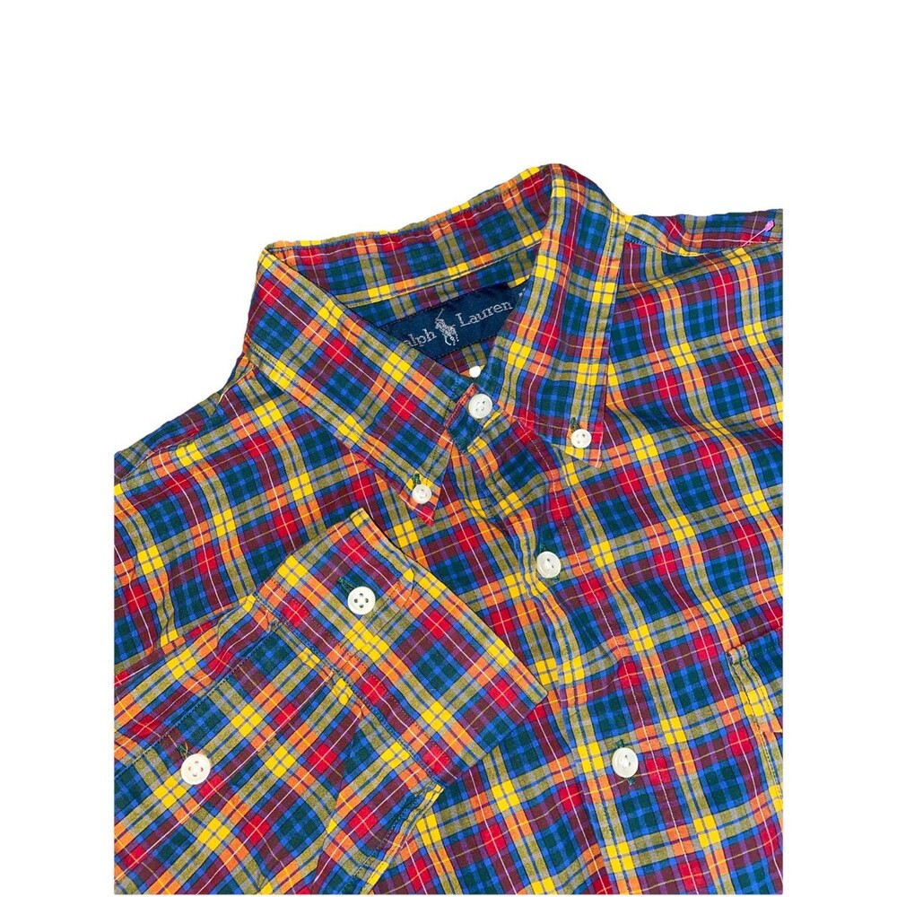 Ralph Lauren Multicolor Plaid Casual Button Down Shirt